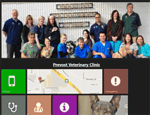 Tablet Screenshot of prevostvetclinic.com